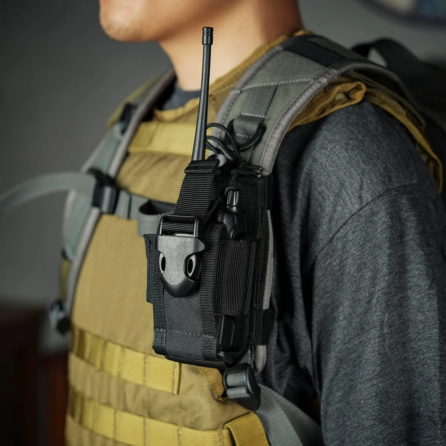 VIPERADE MOLLE Radio Pouch - Universal Walkie Talkie Holster for Duty Belt & Vest, Tactical Radio Holder for Baofeng, Motorola