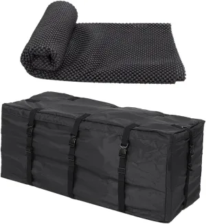 Waterproof Car Roof Bag 11 Cubic Feet 600d Oxford Vehicle Cargo Pouch Easy Install Non-Slip Mat