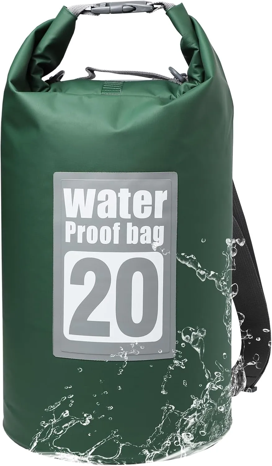 Waterproof Dry Bag, 10L/20L Roll Top Dry Bag Backpack, 500D PVC IPX8 Waterproof Bag for Hiking, Kayaking, Camping