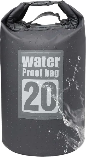 Waterproof Dry Bag, 10L/20L Roll Top Dry Bag Backpack, 500D PVC IPX8 Waterproof Bag for Hiking, Kayaking, Camping