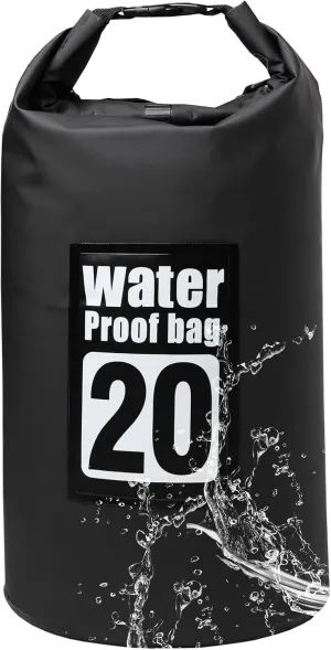 Waterproof Dry Bag, 10L/20L Roll Top Dry Bag Backpack, 500D PVC IPX8 Waterproof Bag for Hiking, Kayaking, Camping