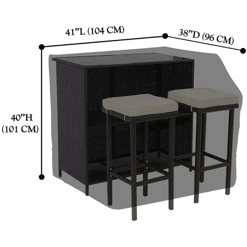 Waterproof Oxford Cloth Bar Table Cover Indoor / Outdoor