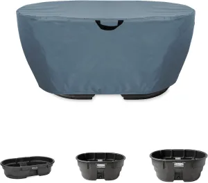 Waterproof Stock Tank Cover，Keep Your Stock Tank and Pool Clean, Keep Leaves and Debris out, Tear-Resistant and UV Resistant for Dustproof Weather Resistant (for 150 Gallon Oval Tank)