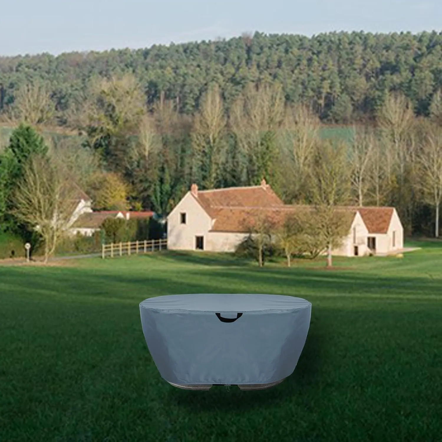 Waterproof Stock Tank Cover，Keep Your Stock Tank and Pool Clean, Keep Leaves and Debris out, Tear-Resistant and UV Resistant for Dustproof Weather Resistant (for 150 Gallon Oval Tank)