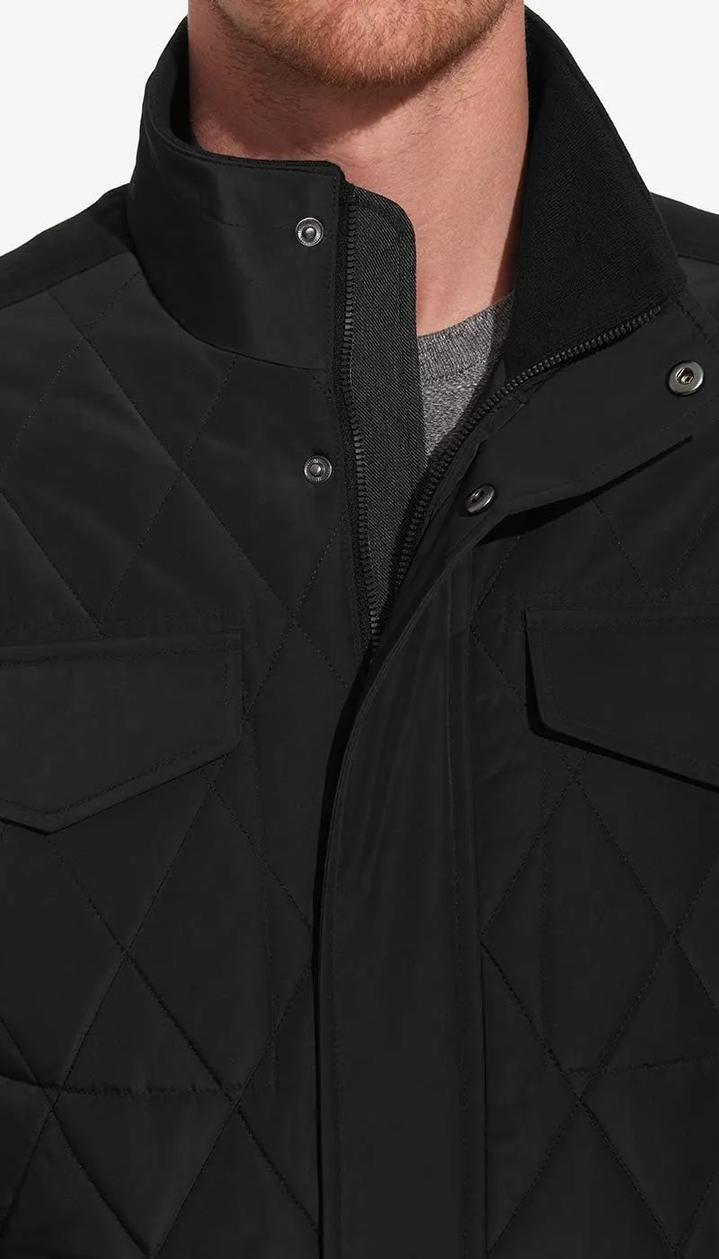 Weatherproof Mens Ultra Oxford Water and Wind Resistant Diamond Quilted 4 Pocket Insulated Jacket