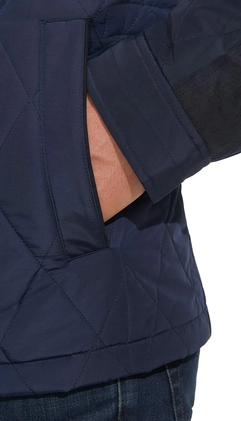 Weatherproof Mens Ultra Oxford Water and Wind Resistant Diamond Quilted 4 Pocket Insulated Jacket