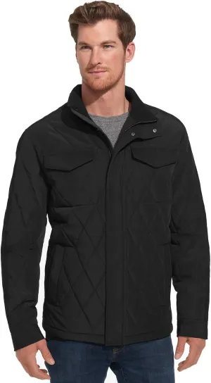 Weatherproof Mens Ultra Oxford Water and Wind Resistant Diamond Quilted 4 Pocket Insulated Jacket