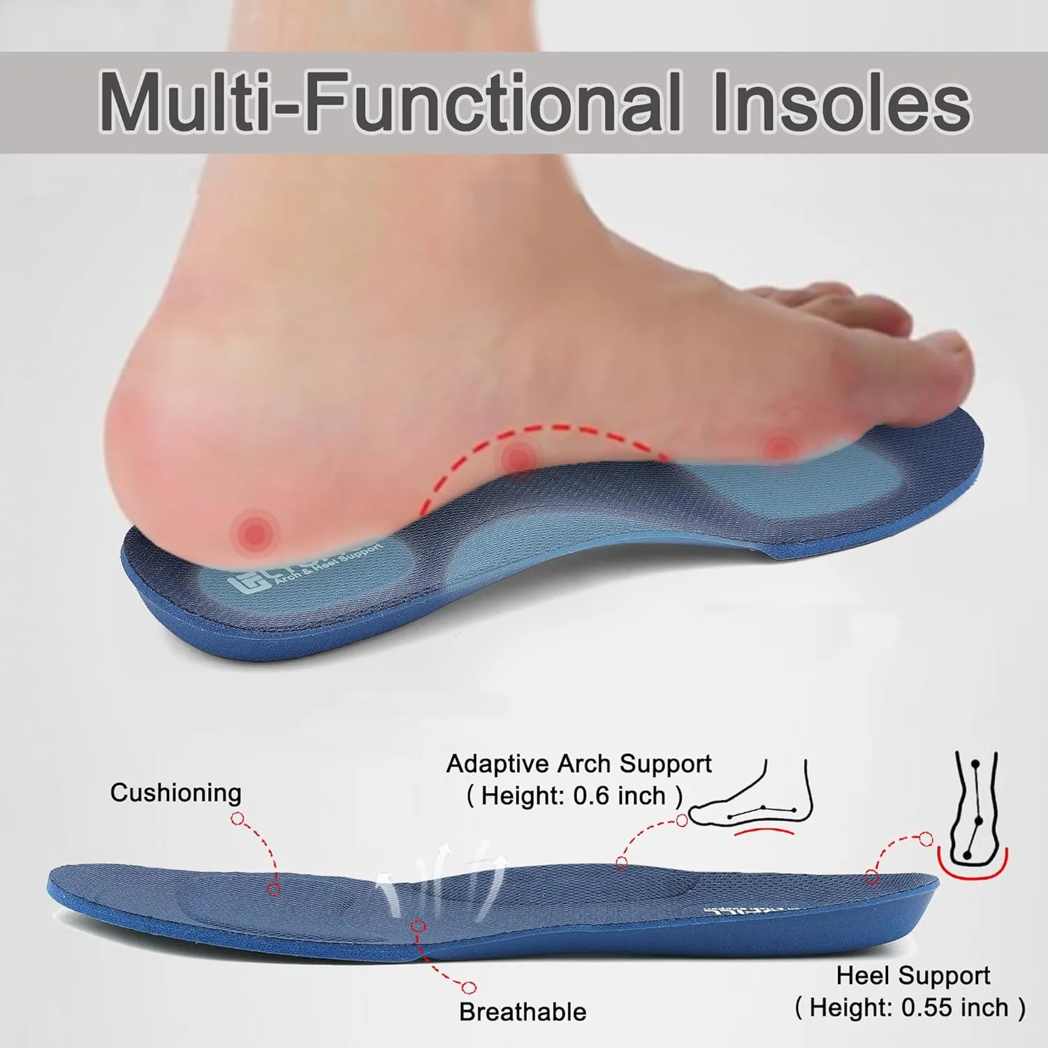 Wide Toe Box Walking Shoes Men Lace-Free Adjustable Extra Wide Width Sneaker Slip on Loafers Diabetic Shoes with Arch Support for Swollen Feet Pain Relief