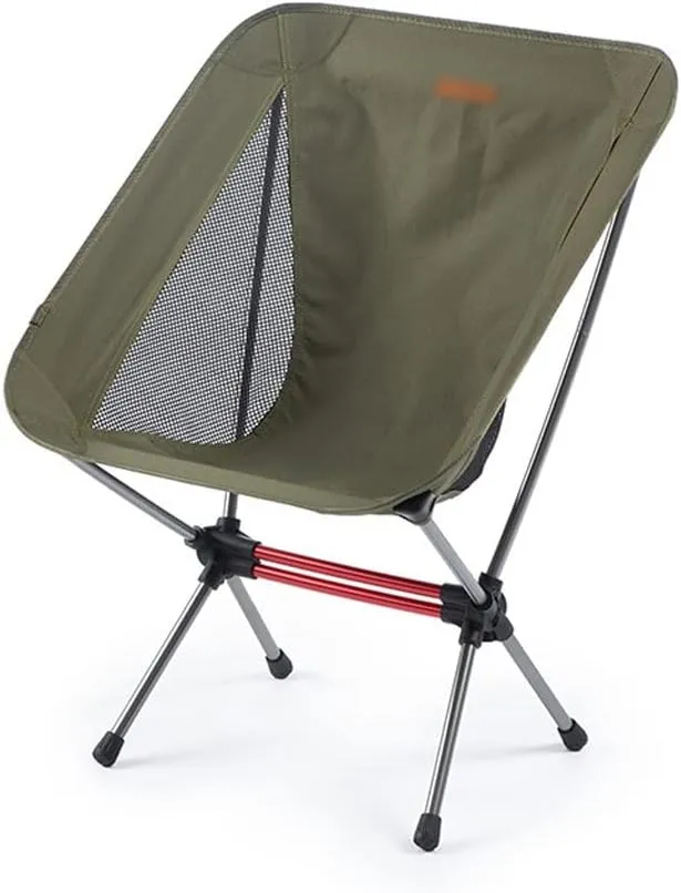 Widened Outdoor Folding Chair Portable Leisure Sketching Beach Camping Fishing Moon Chair (Green 70.55437cm) (Green 70.55437cm)