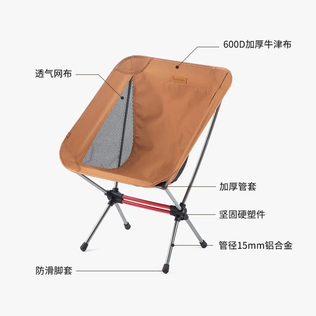 Widened Outdoor Folding Chair Portable Leisure Sketching Beach Camping Fishing Moon