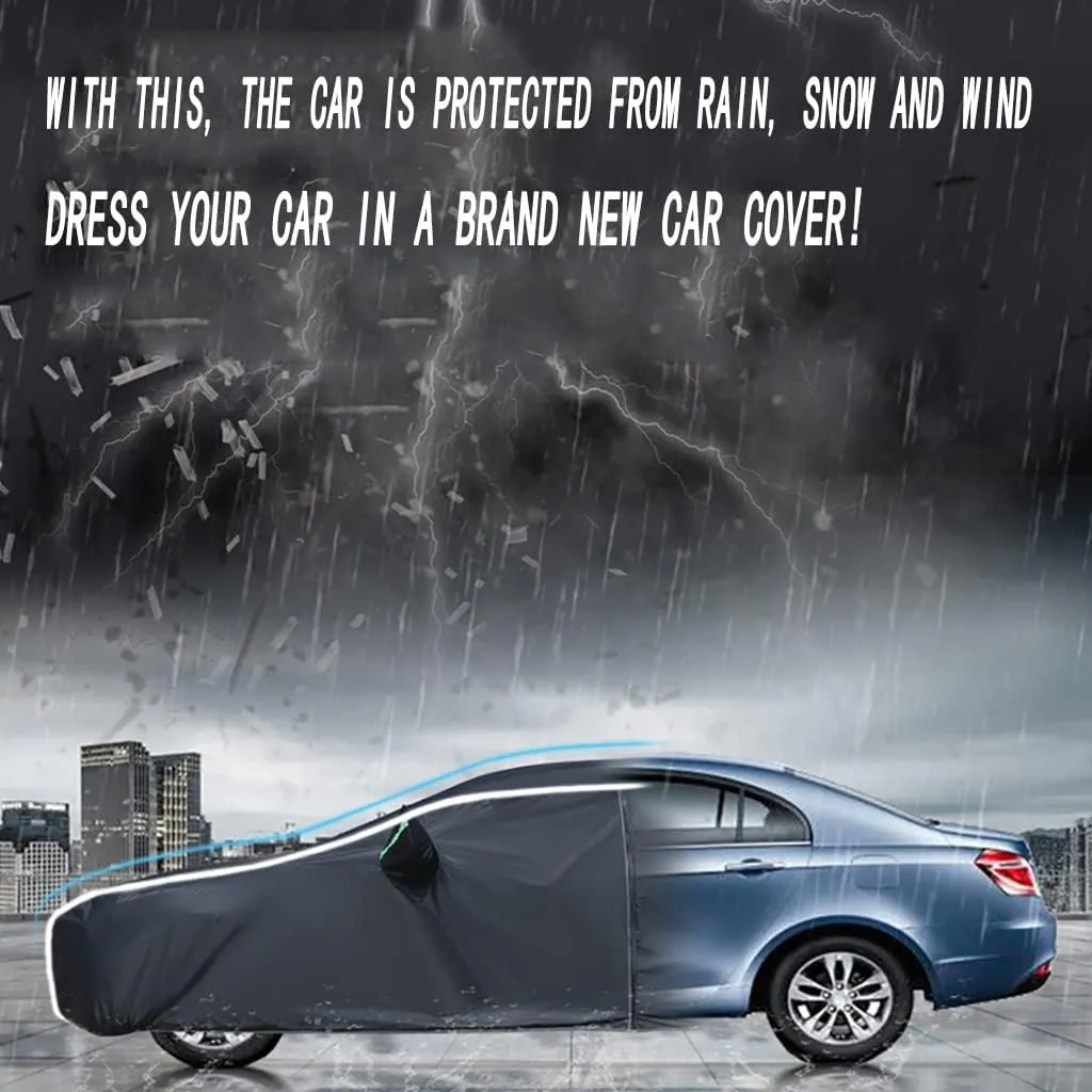 WOLWES Car Cover are Suitable for BMW X7 M60i xDrive All-Weather Windproof, Snowproof, Rainproof, UV-Protected and Breathable All-Season Universal with Side Door Zip Oxford Cloth Car Cover (Color : W