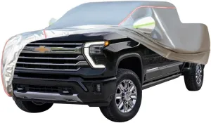 WOLWES Car Cover are Suitable for Chevrolet Silverado All-Weather Windproof, Snowproof, Rainproof, UV-Protected and Breathable All-Season Universal with Side Door Zip Oxford Cloth Car Cover (Color :