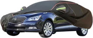 WOLWES Car Covers are Suitable for Buick Lacrosse 2005-2019 All-Weather Windproof, Snowproof, Rainproof, UV-Protected and Breathable All-Season Universal with Side Door Zip Oxford Cloth Car Covers (C