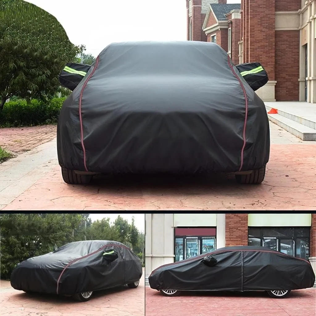 WOLWES Car Covers are Suitable for Buick Lacrosse 2005-2019 All-Weather Windproof, Snowproof, Rainproof, UV-Protected and Breathable All-Season Universal with Side Door Zip Oxford Cloth Car Covers (C