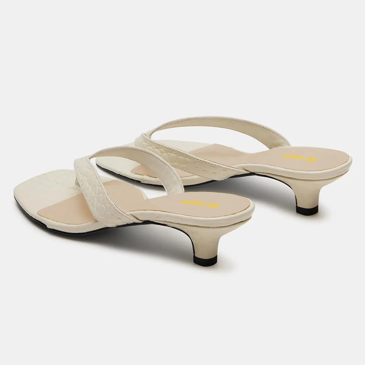 Women Stylish Open Square Toe Flip Flops Slip On Kitten Low Heeled Sandals Crocodile Print Party Dress Indoor Shoes Size 4-16 US