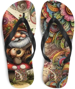 Women's Adorable Mushroom Cottagecore Gnome Luxe Flip-Flops