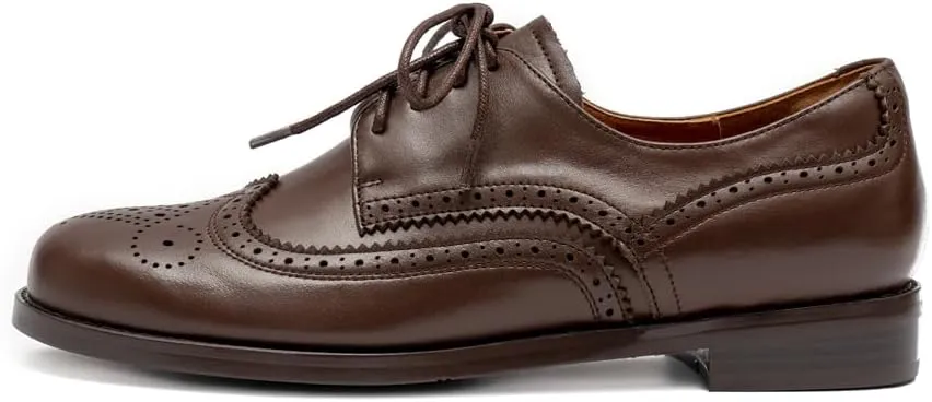 Women's Dress Brogue Lace-up Leather Oxford