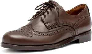 Women's Dress Brogue Lace-up Leather Oxford