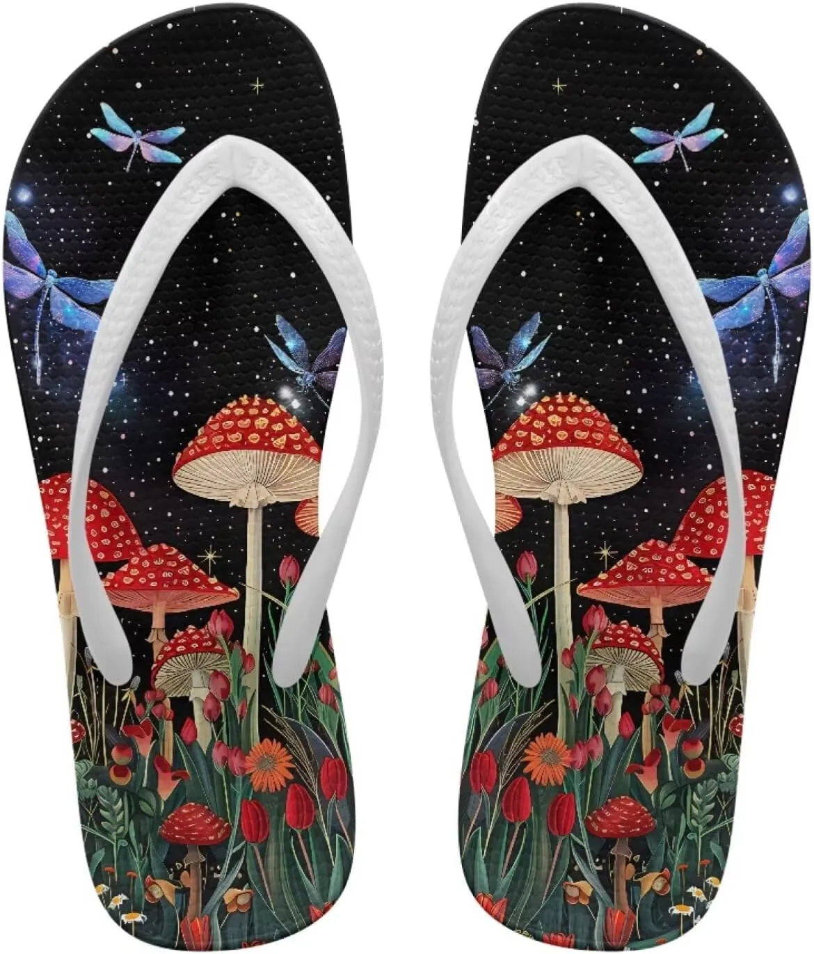 Womens Flip Flops Ladies Non Slip Sandals Lightweight Stylish Shower Shoes Yoga Mat for Summer