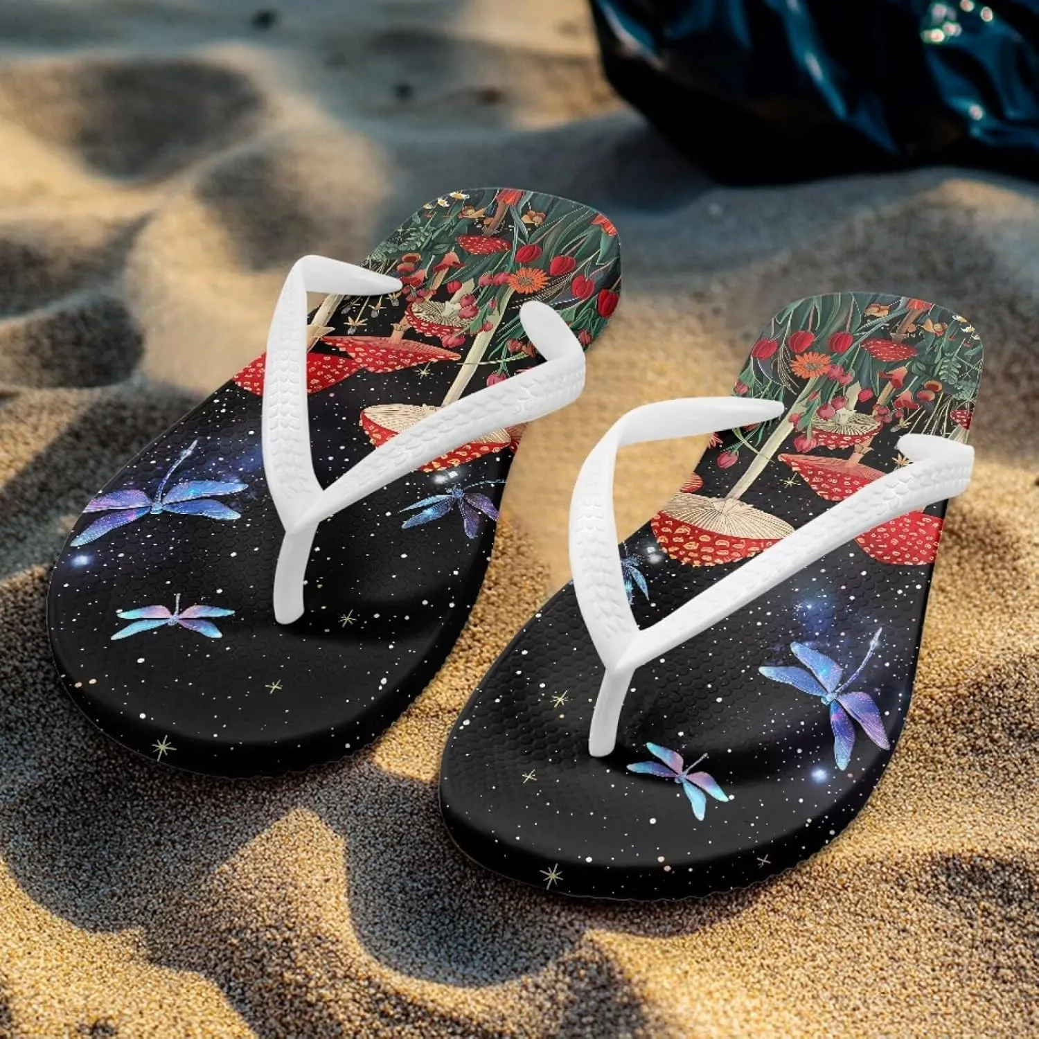 Womens Flip Flops Ladies Non Slip Sandals Lightweight Stylish Shower Shoes Yoga Mat for Summer