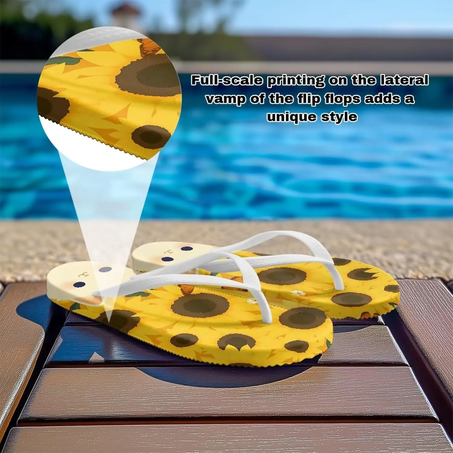 Women's Flip Flops Soft Lightweight Beach Party Slide Sandals Women Anti Slip Casual Slippers for Living Room Size 5.5-9.5 White Sole
