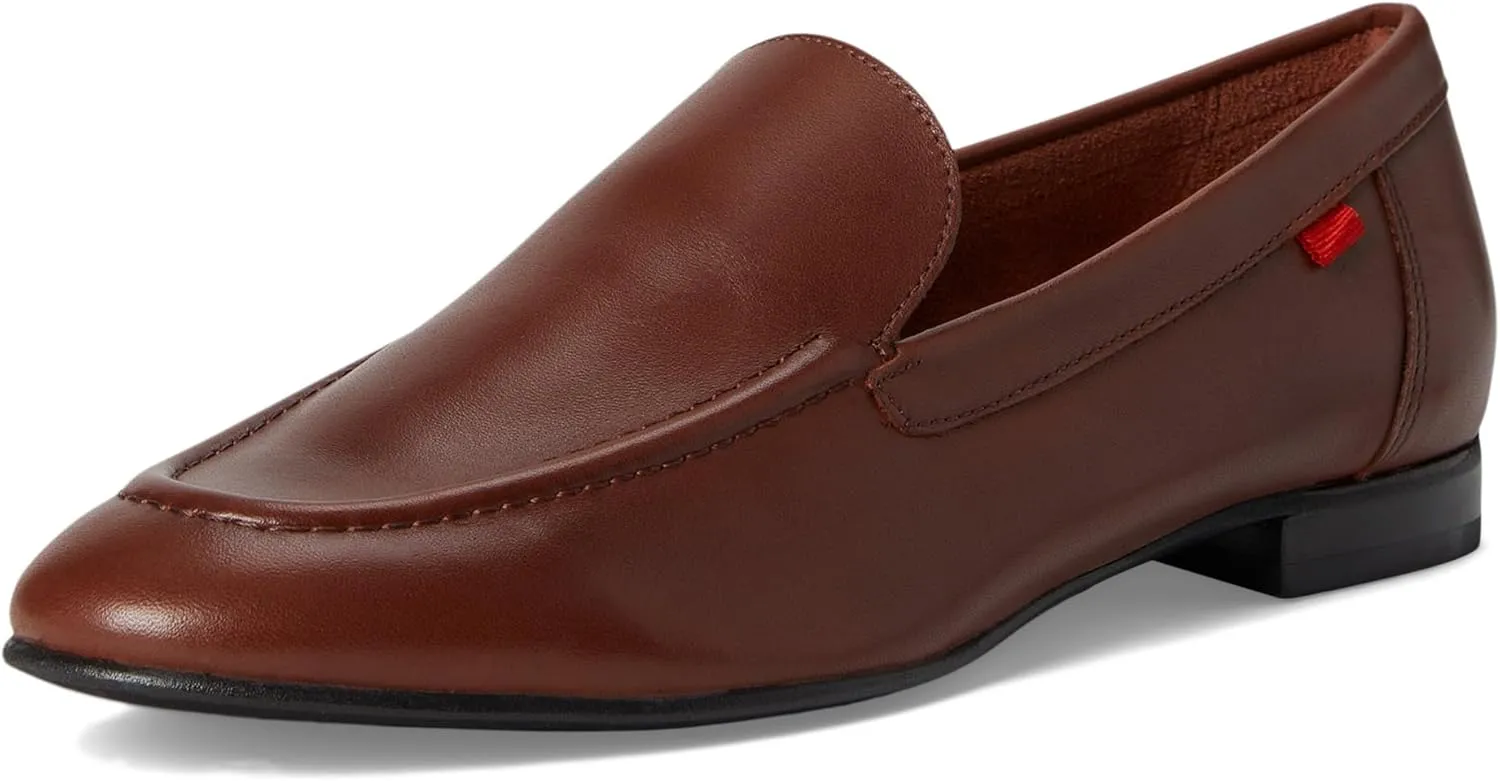 Womens Genuine Leather Casual Comfort Slip on Dress Loafer