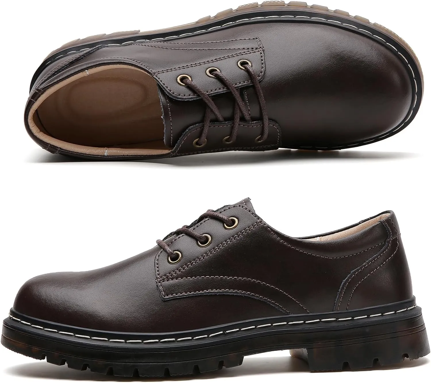 Women's Oxfords Lace Up Business Formal Dress Shoes Platform Oxford Shoes Slip Resistant Service Boots for Women Ladies Grils