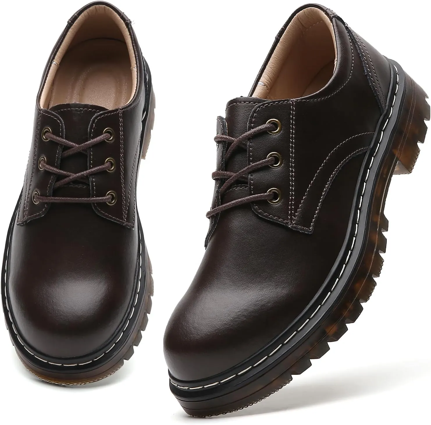 Women's Oxfords Lace Up Business Formal Dress Shoes Platform Oxford Shoes Slip Resistant Service Boots for Women Ladies Grils