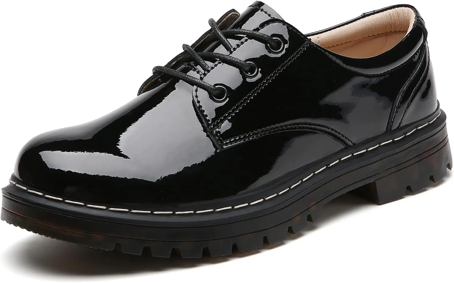 Women's Oxfords Lace Up Business Formal Dress Shoes Platform Oxford Shoes Slip Resistant Service Boots for Women Ladies Grils