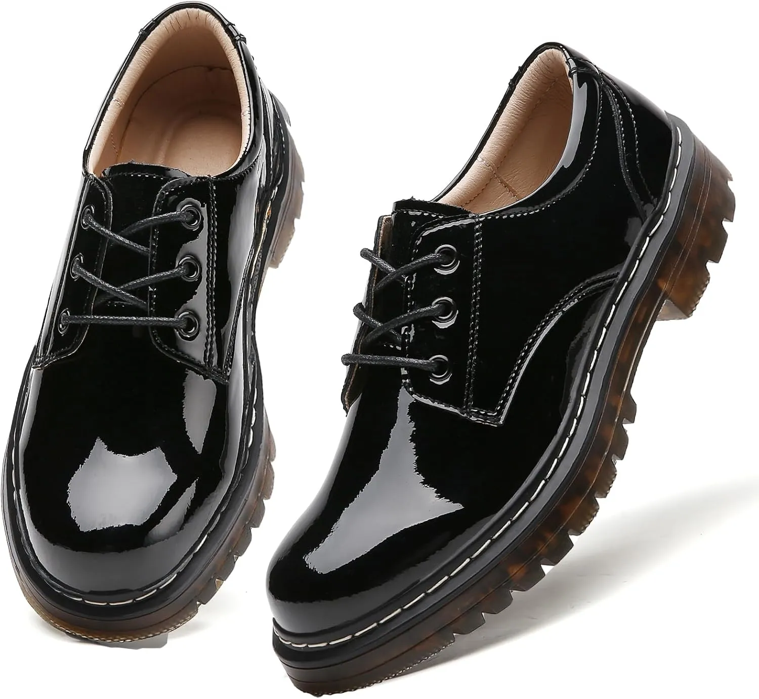 Women's Oxfords Lace Up Business Formal Dress Shoes Platform Oxford Shoes Slip Resistant Service Boots for Women Ladies Grils