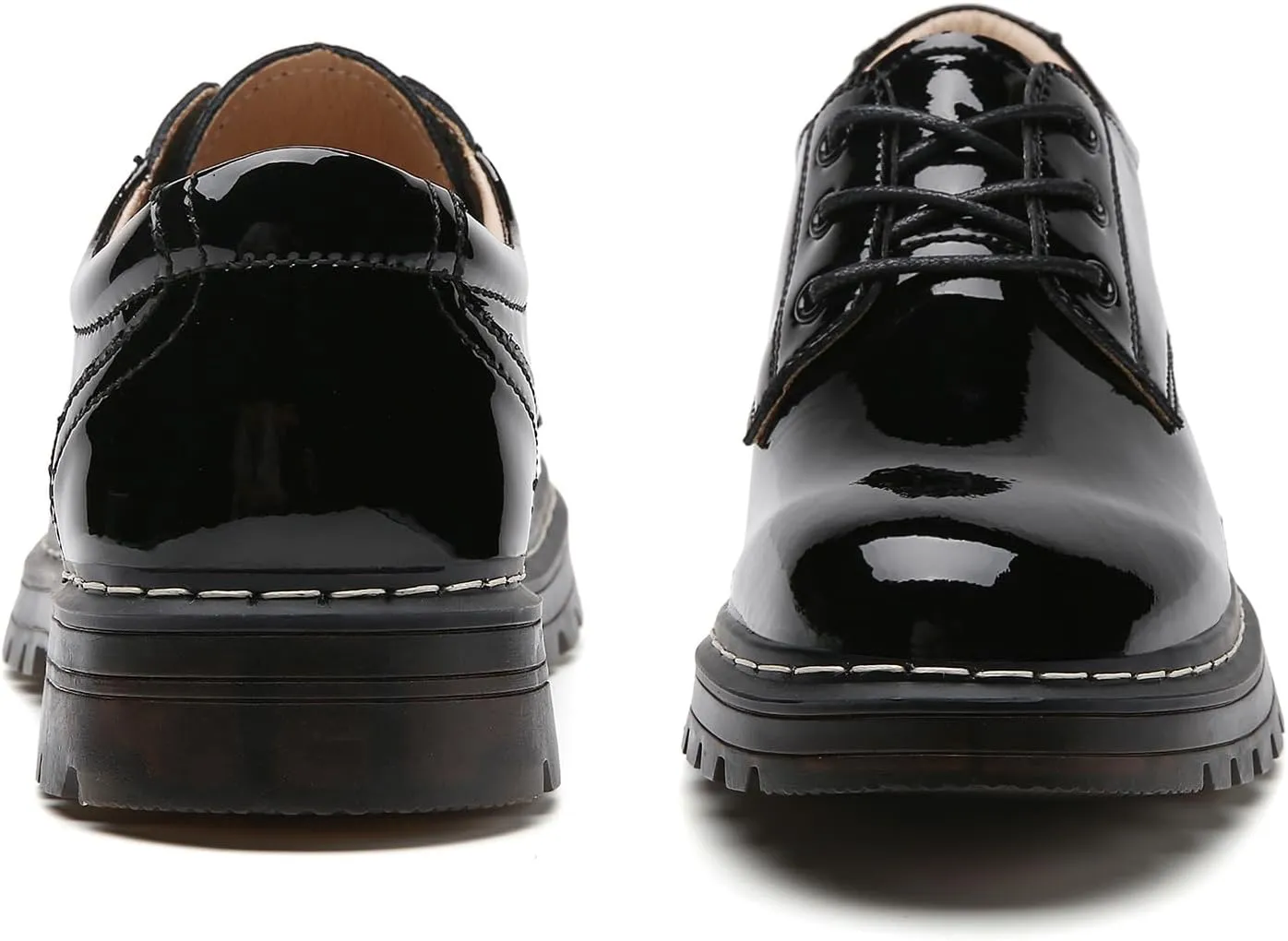 Women's Oxfords Lace Up Business Formal Dress Shoes Platform Oxford Shoes Slip Resistant Service Boots for Women Ladies Grils