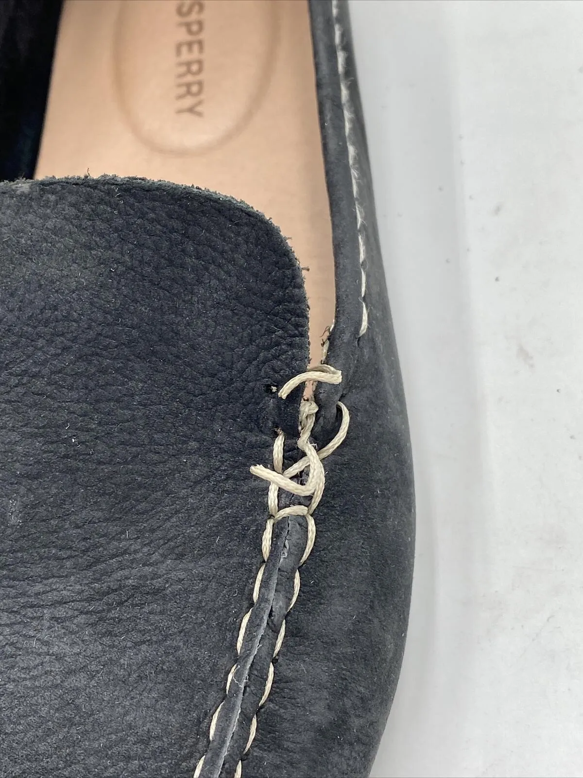 Women's Sperry Port Driver Round Toe Flats Black Size 8.5M - Very Good