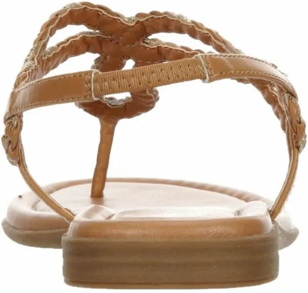 XAPPEAL Akia - Women's Braided Ankle Strap Gladiator Thong Flip Flop Sandals
