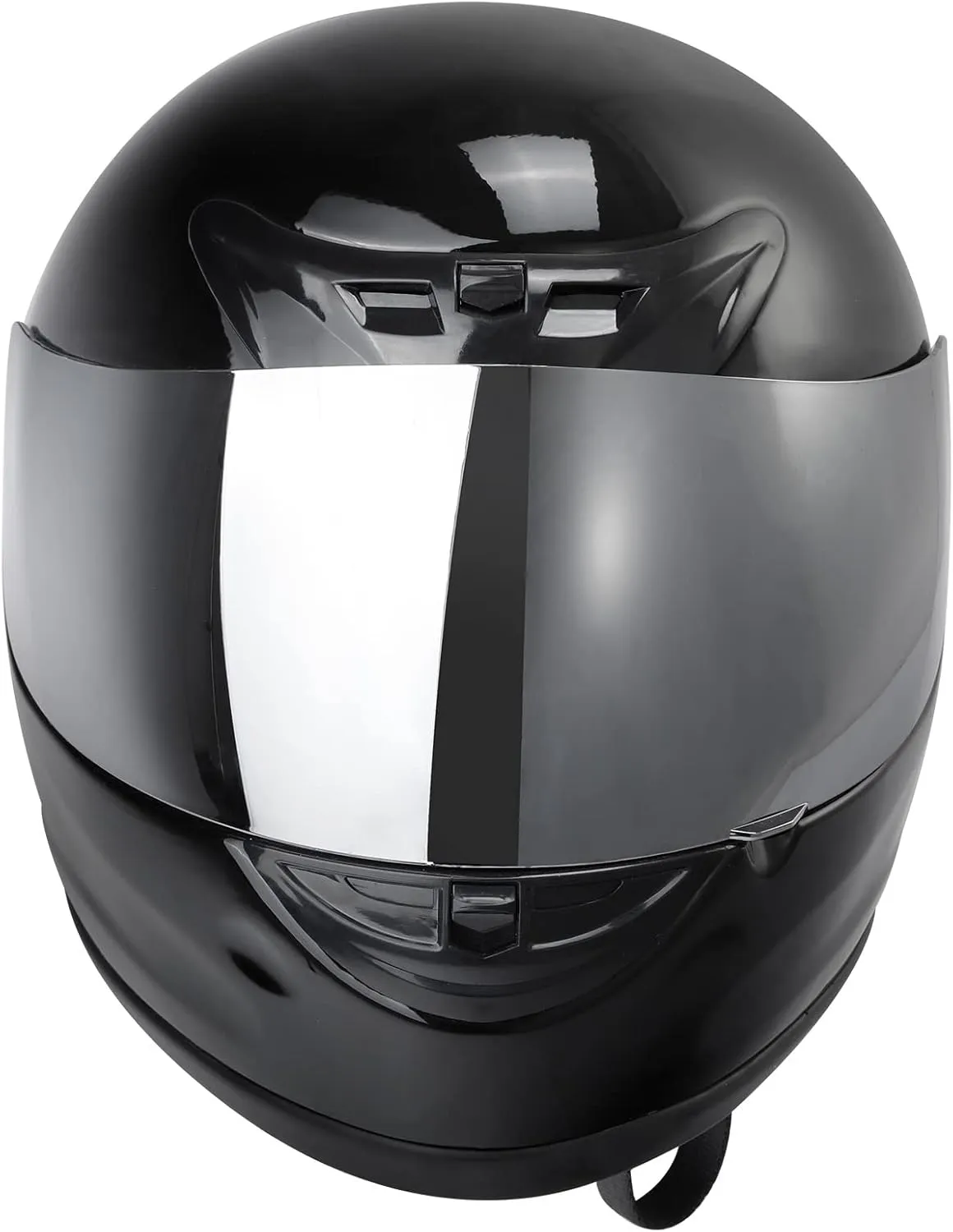 XFMT DOT Adult Motorcycle Flip Up Full Face Helmet Street Dirt Bike ATV Helmets (Black Mirror Shield, X-Large)