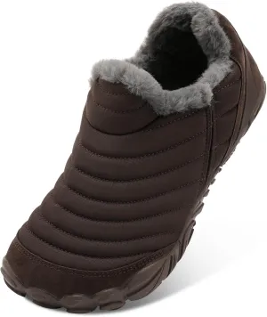 XIHALOOK Womens Mens Slip on House Shoes Faux Fur Memory Foam Slippers with Anti-Skid Rubber Sole for Indoor Outdoor