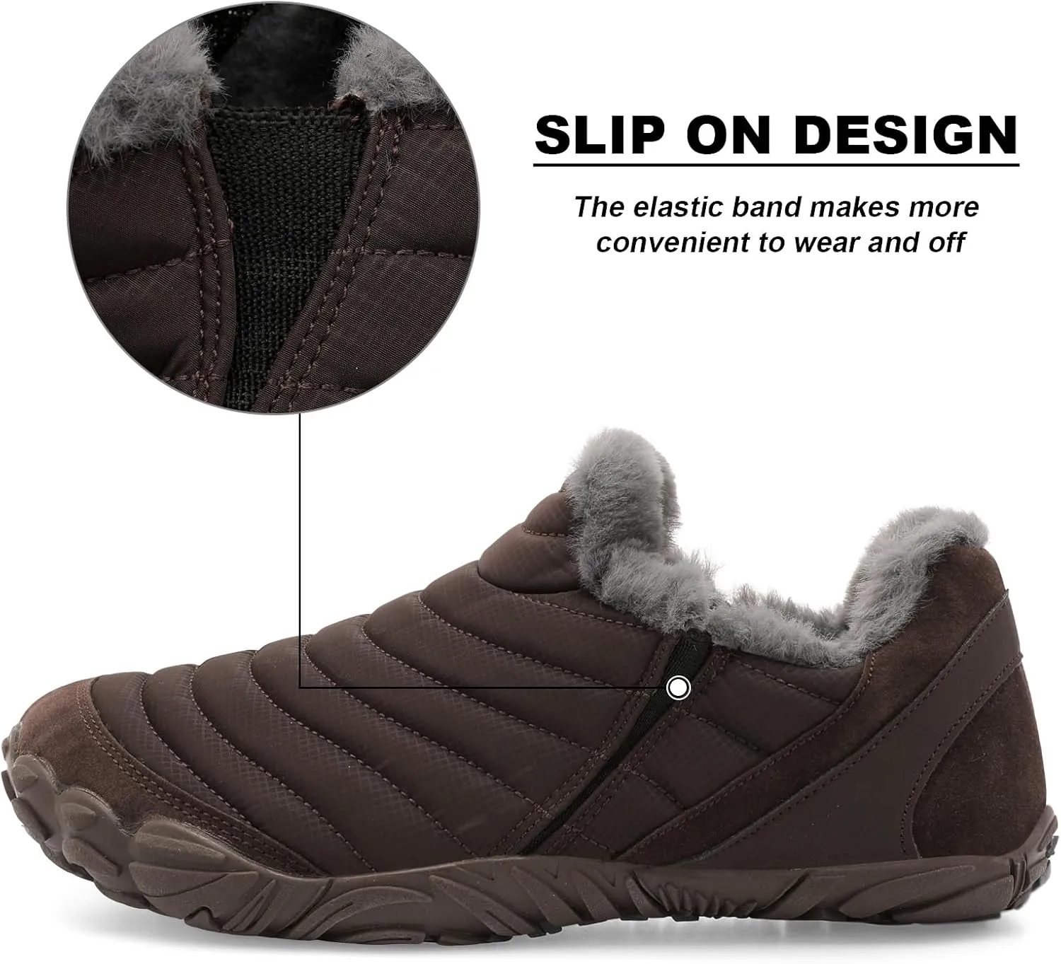 XIHALOOK Womens Mens Slip on House Shoes Faux Fur Memory Foam Slippers with Anti-Skid Rubber Sole for Indoor Outdoor