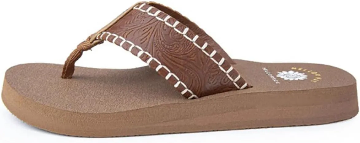 Yellow Box Women's Norrie Flip Flops in Tan