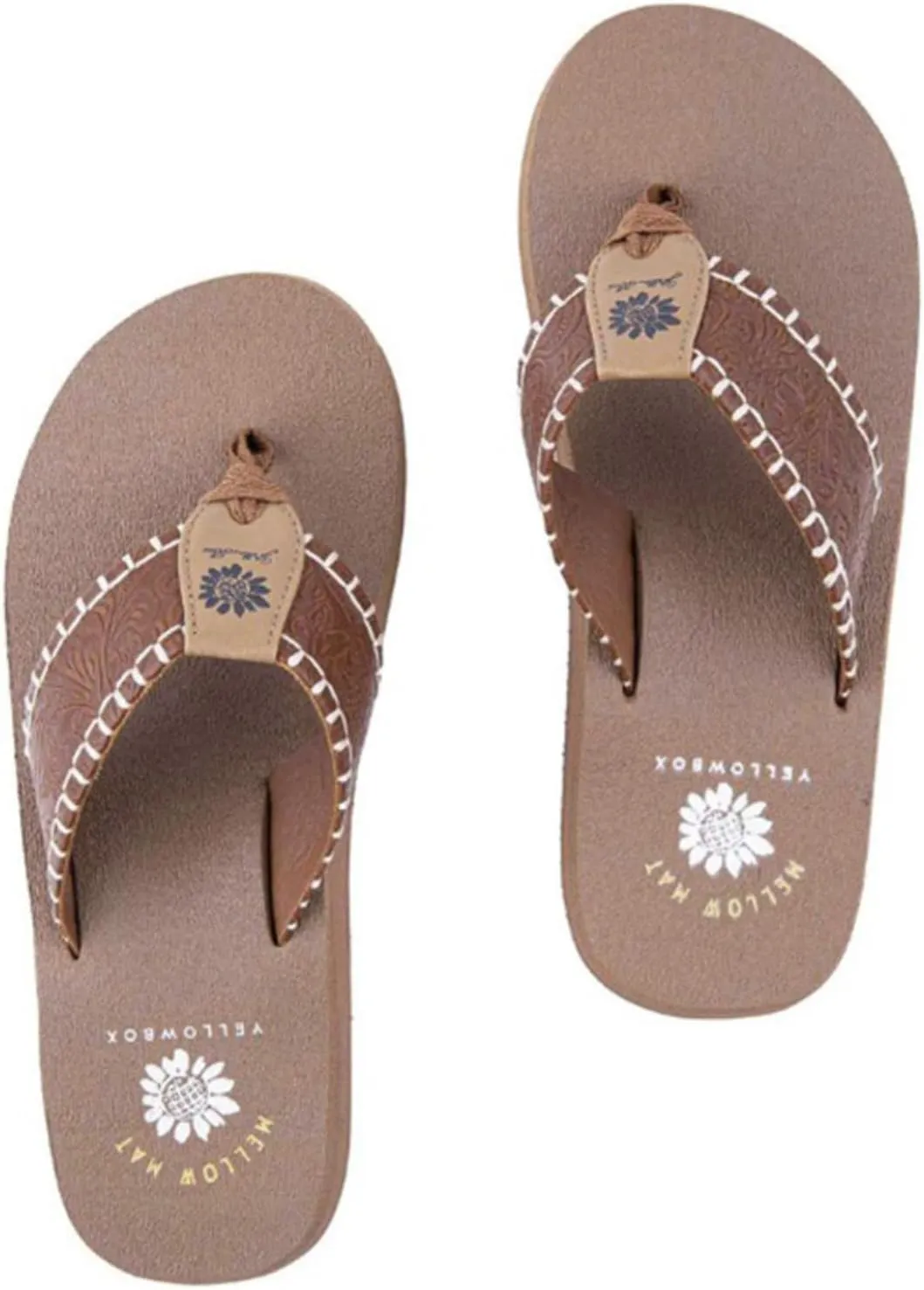 Yellow Box Women's Norrie Flip Flops in Tan