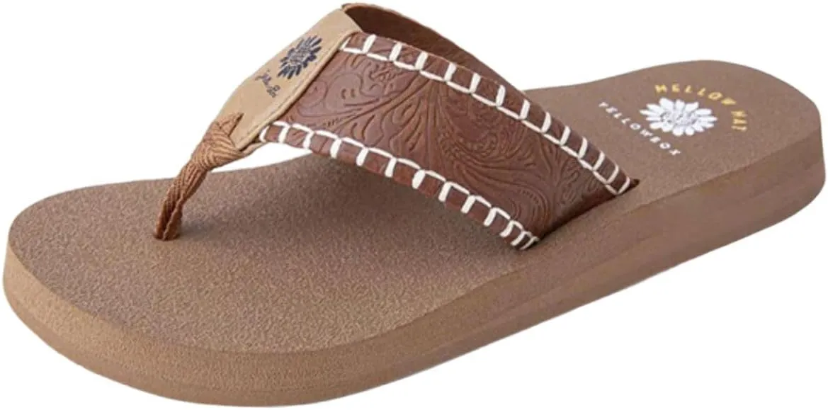 Yellow Box Women's Norrie Flip Flops in Tan