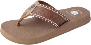 Yellow Box Women's Norrie Flip Flops in Tan