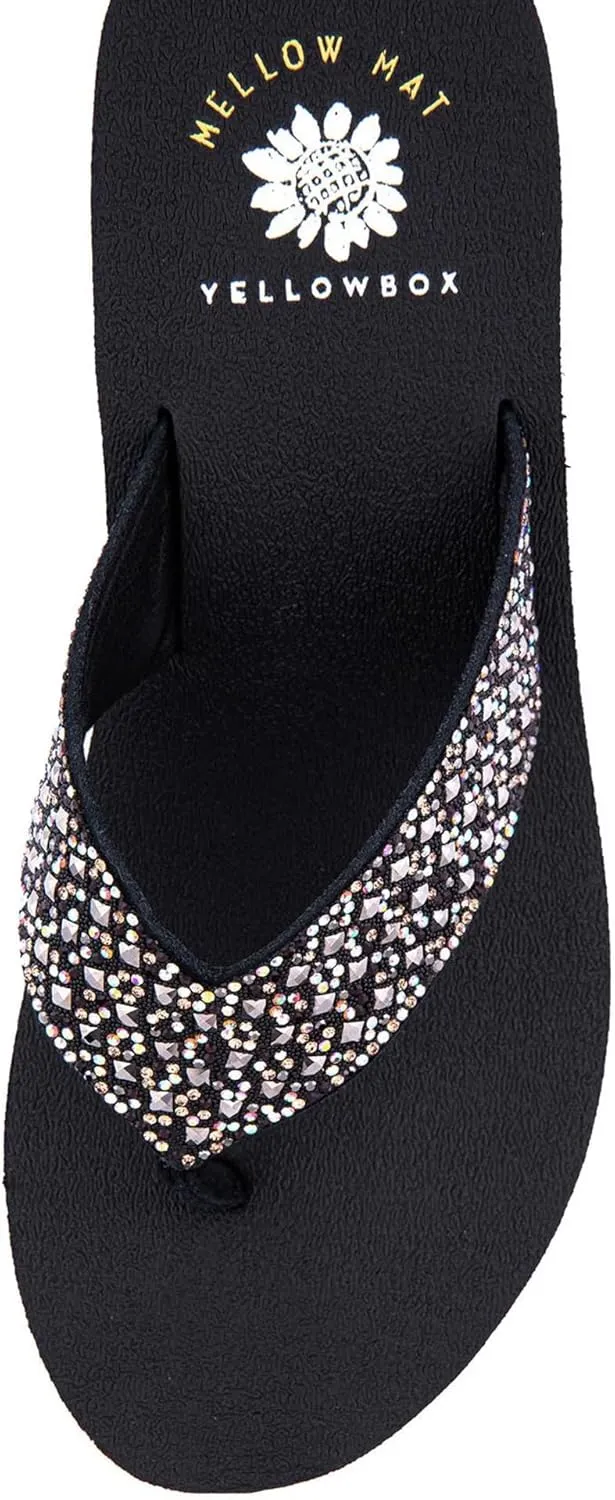Yellow Box Women's Wyle Wedge Sandal, Round Toe, Medium-High 2.5 Inch Heel, 1 Inch Platform Comfortable Flip-Flop