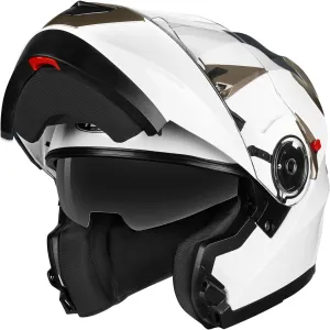 YEMA Modular Motorcycle Helmets, DOT Approved Full Face Motorcycle Helmet with Flip Up Dual Visor, Helmets for Adults Motorcycle Men Women Helmets for Street Scooter ATV E-Bike - YM-925