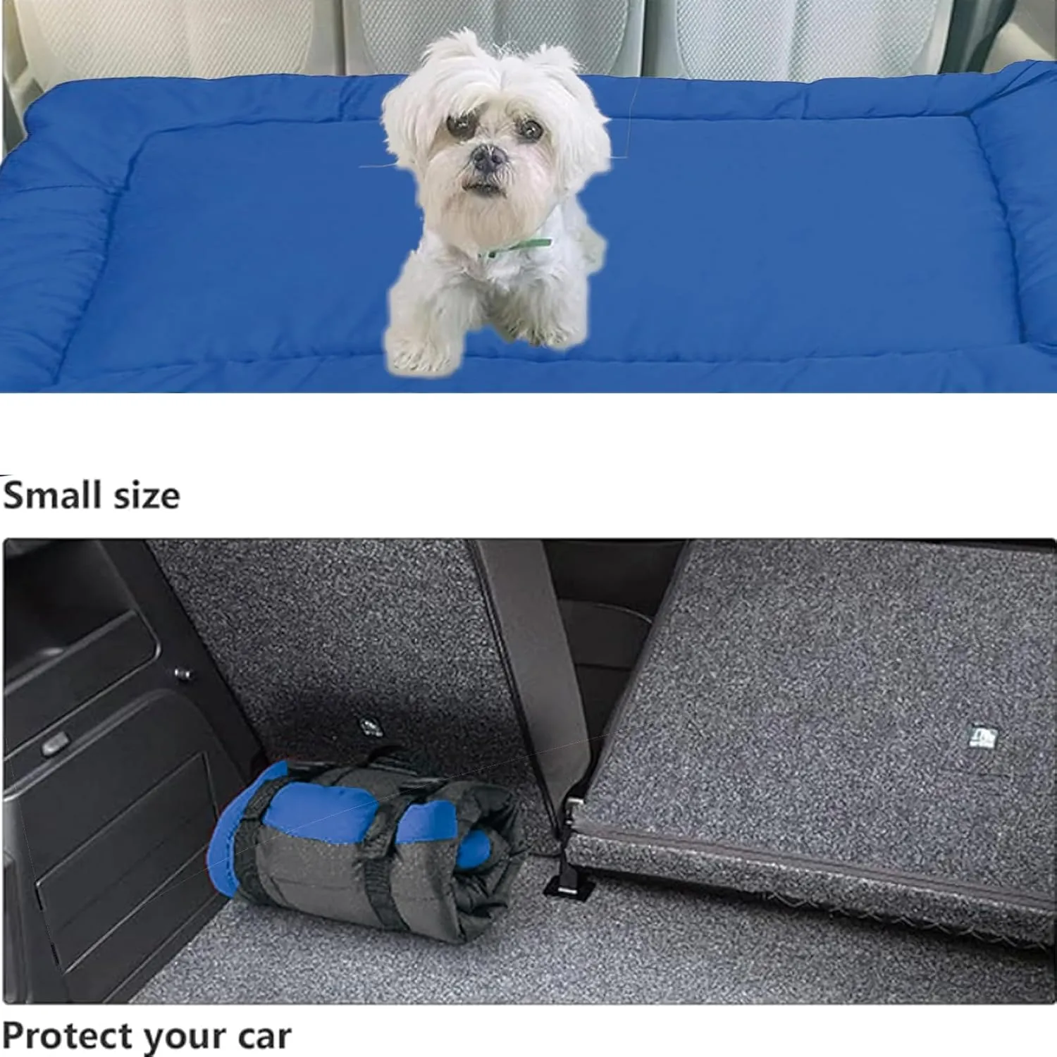 YOFANG 47"x32" Outdoor Travel Dog Bed,Portable Crate Mat Waterproof Anti-Slip, Kennel Pad Washable,Pet Camping Beds Ripstop 1200D Nylon Fabric,Easy to Clean for for Large Medium Dogs or Cats,Blue