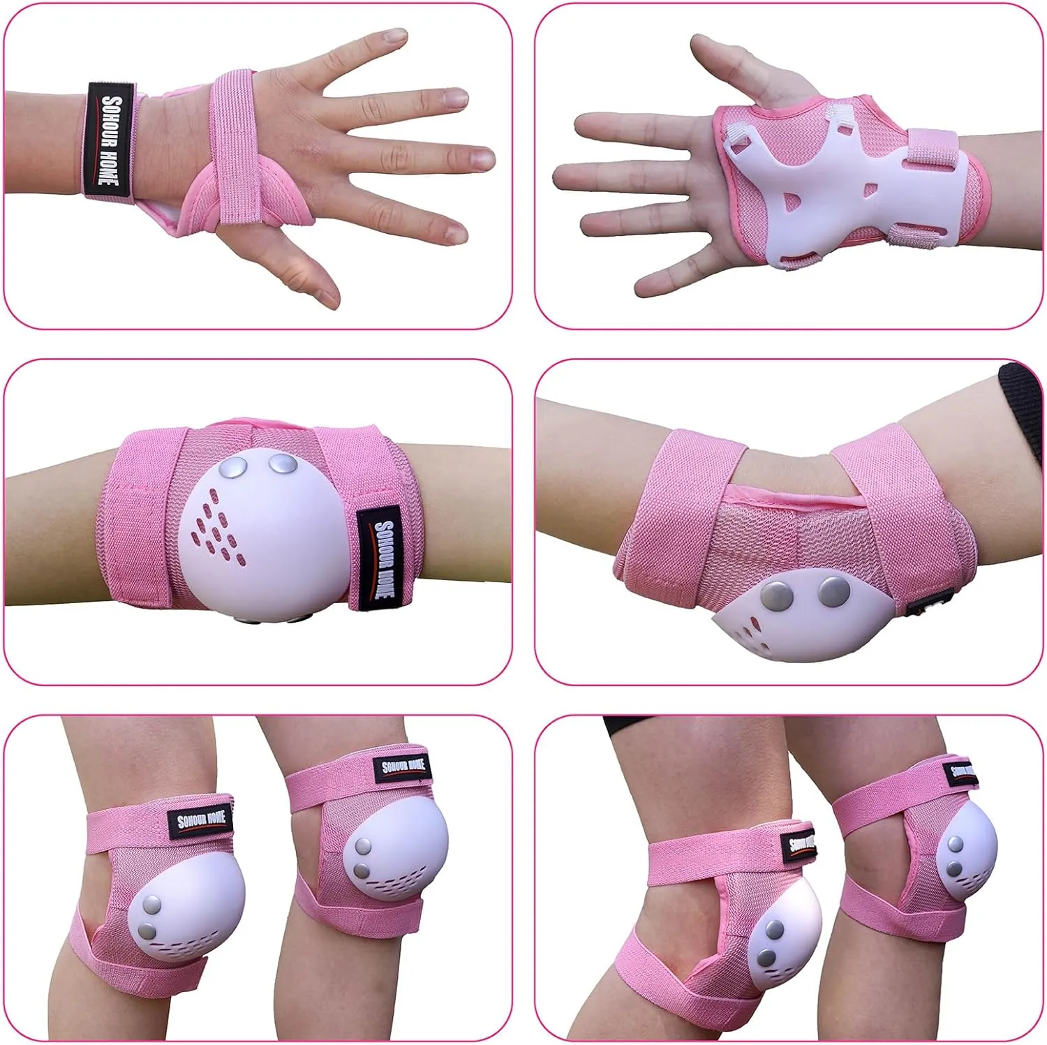 Youth/Kids Knee Pads Elbow Pads Wrist Guards Protective Gear Set for 3-15 Years Child Roller Skates, Skateboard, Cycling, Inline Skating, BMX Bike, Scooter Riding and Other Outdoor Sports