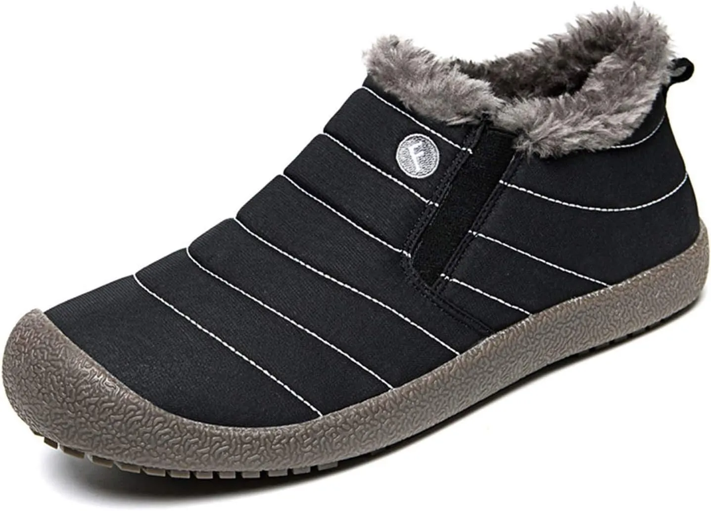 YUKTOPA Winter Snow Boots Slip-on Water Resistant Booties Anti-Slip Lightweight Ankle Boots with Full Fur for Men Women …