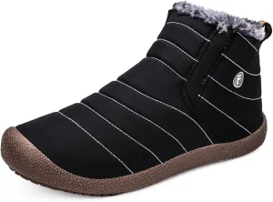 YUKTOPA Winter Snow Boots Slip-on Water Resistant Booties Anti-Slip Lightweight Ankle Boots with Full Fur for Men Women …