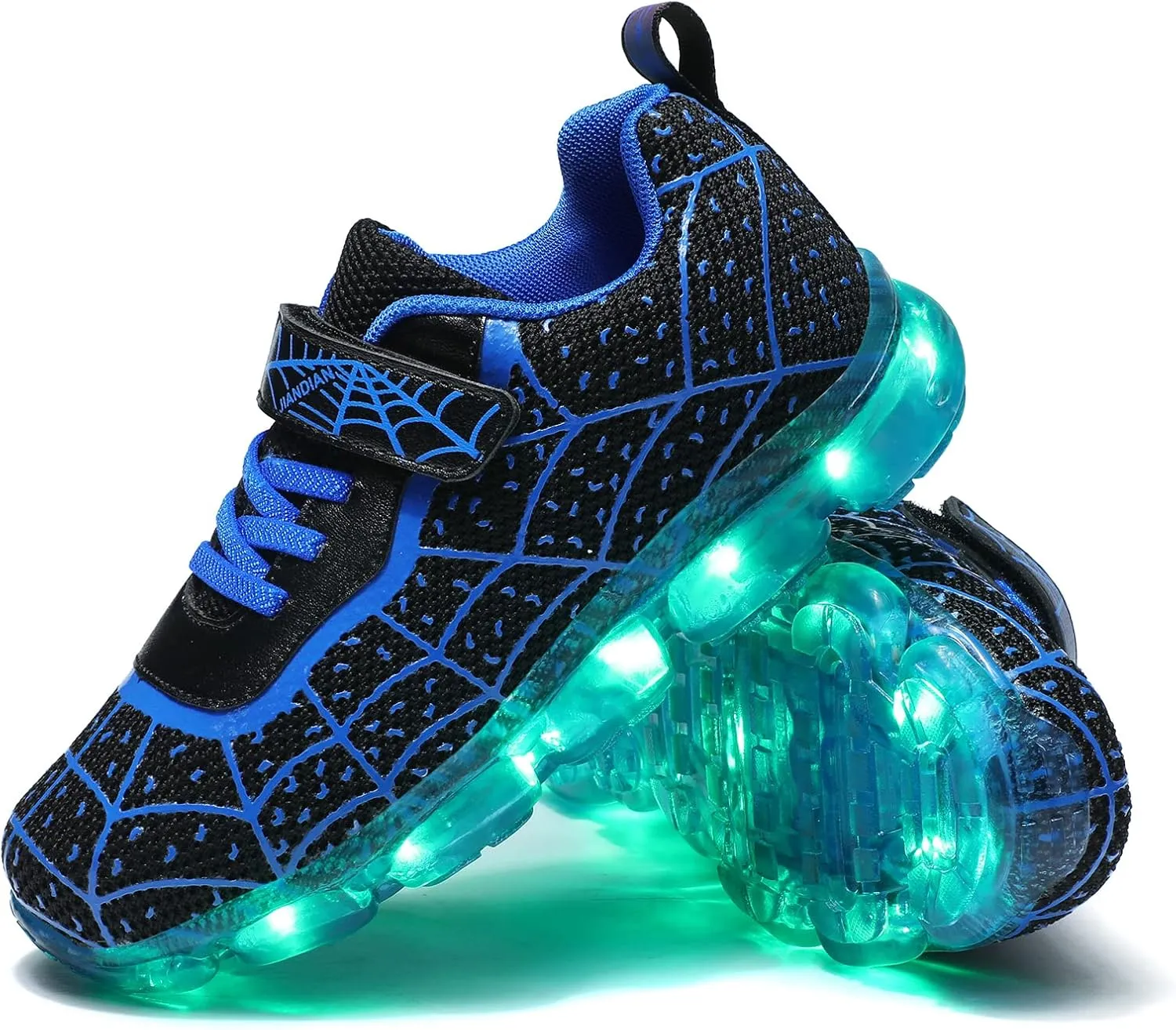 YUNICUS Kids Light Up Shoes Led Flash Sneakers with Spider Upper USB Charge for Boys Girls Toddles Best Gift for Birthday Thanksgiving Christmas Day