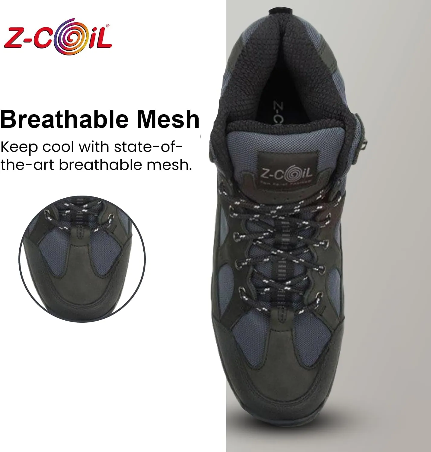 Z-CoiL Women's Outback Pain-Relief Footwear, Black, Enclosed CoiL
