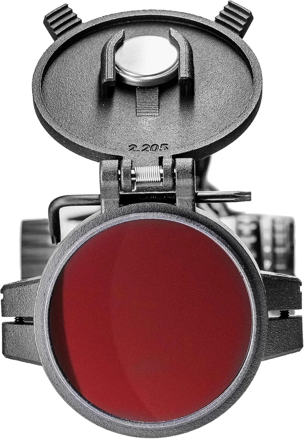 ZEISS Flip-Up and Fold-Flat Pro Lens Cover Protects Objective Lens for Riflescopes from Dirt, Mud, and Rain