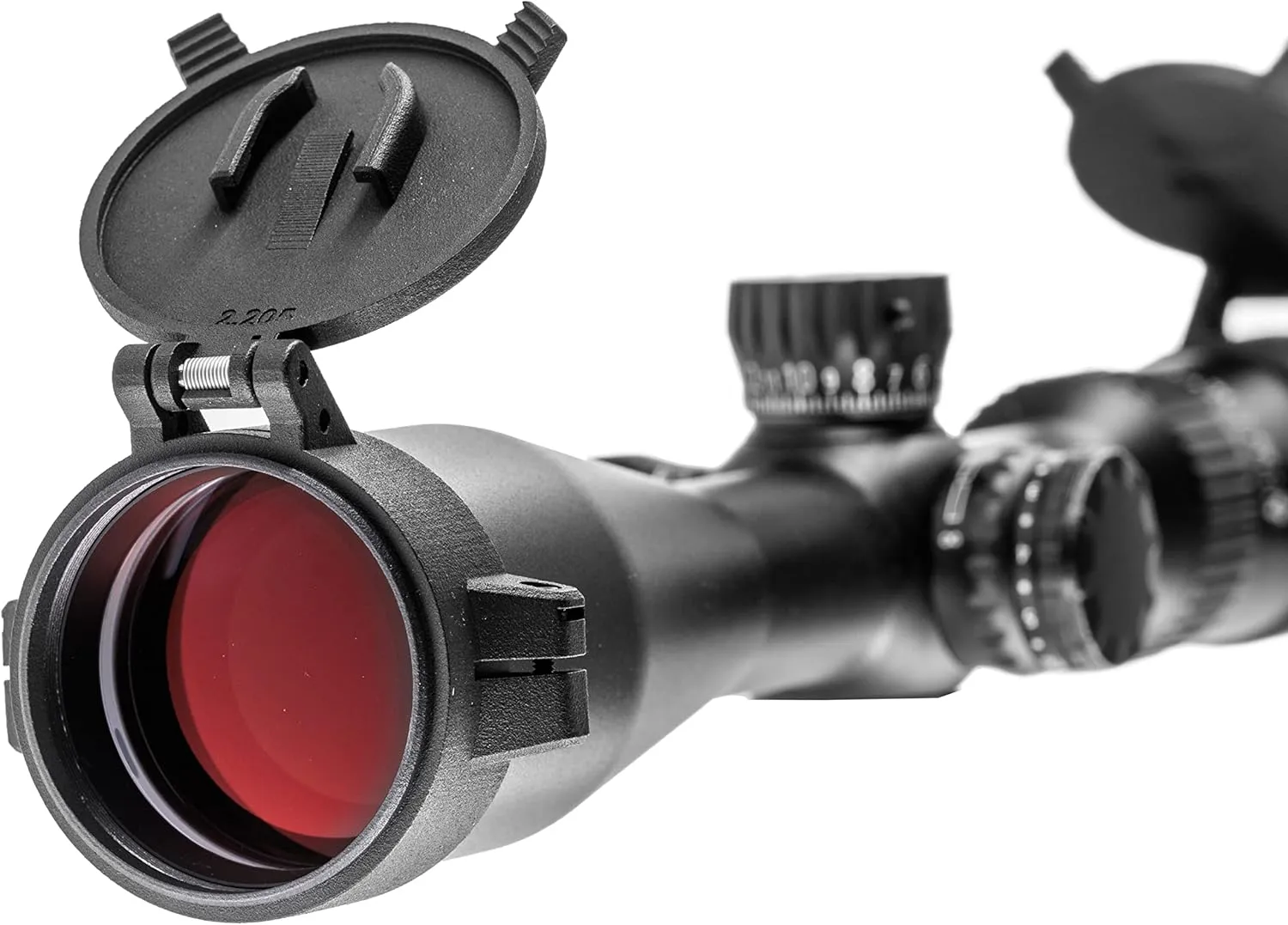 ZEISS Flip-Up and Fold-Flat Pro Lens Cover Protects Objective Lens for Riflescopes from Dirt, Mud, and Rain